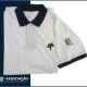 I0867 Polo Branco do Pilão com símbolo da barretina no peito, em vários tamanhos do S ao XXL