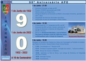 Cartaz do 90º Aniversário da Fundação da APE