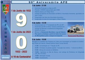 Cartaz do 90º Aniversário APE