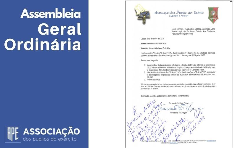 Convocatoria Assembleia Geral 21 de Março 2024